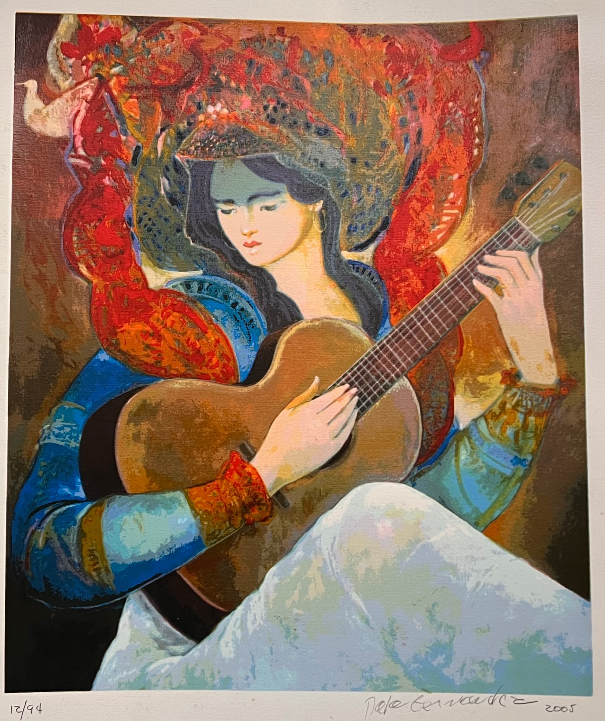 Mujer con Guitarra camila